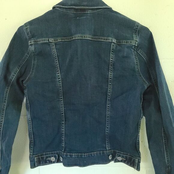 LEVI STRAUSS Women's NWT Original Trucker Crop Denim Jacket Sz S Blank Tab RARE - Picture 11 of 16
